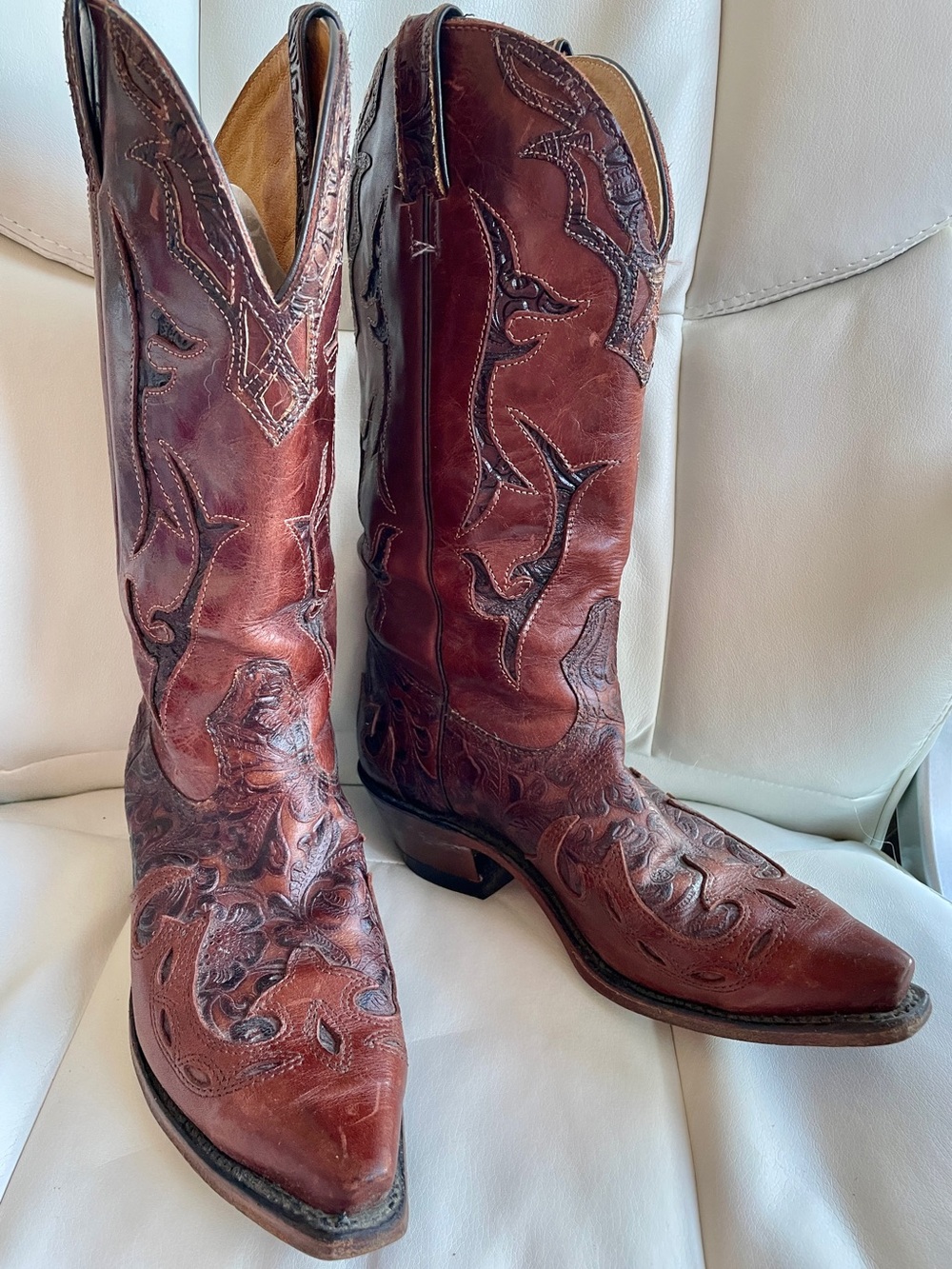Boulet Leather Cowboy Boots